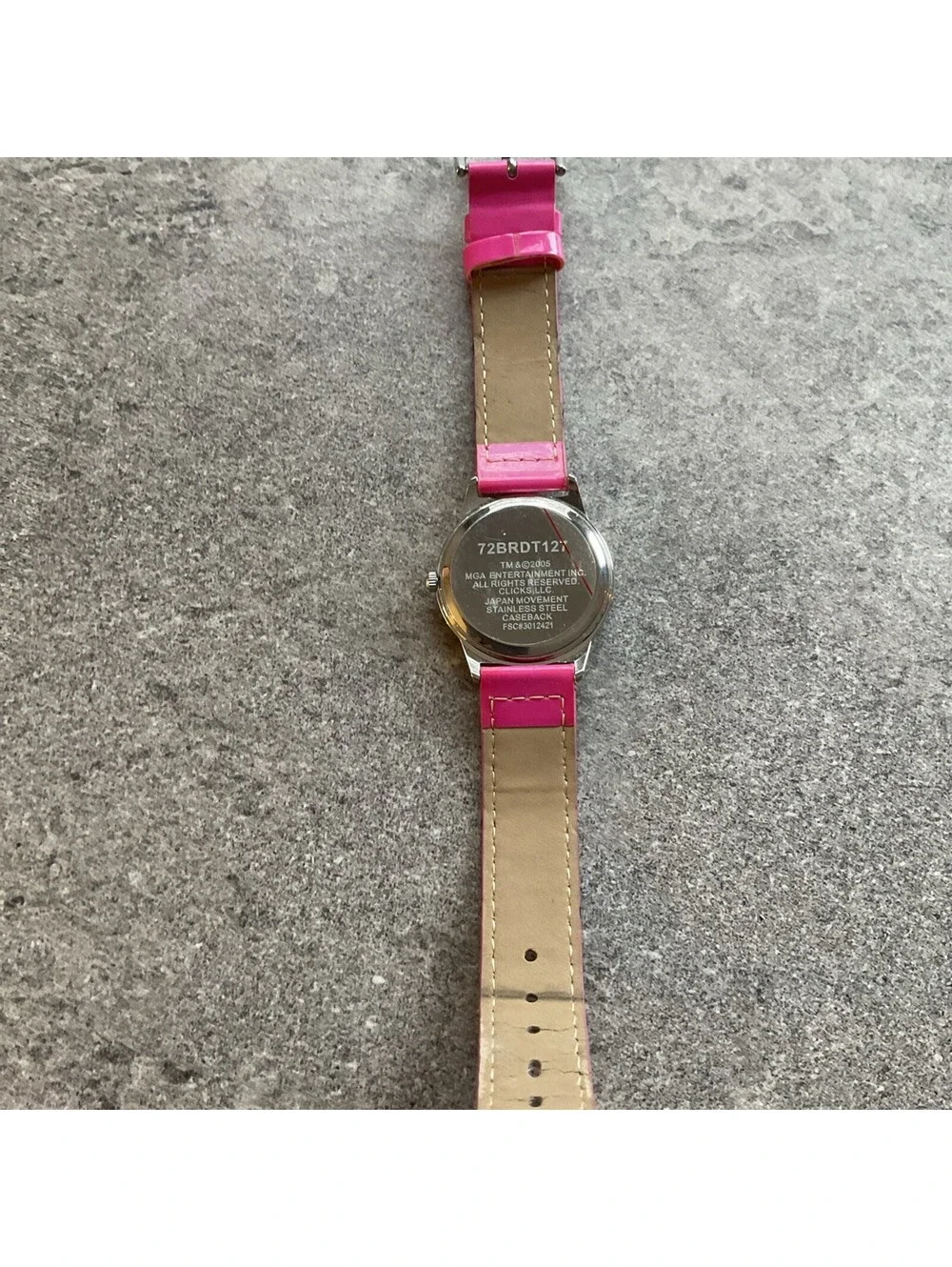 Bratz Womens Watch 31mm Case Pink Band 2005 Vintage Quartz Analog Three Hands B